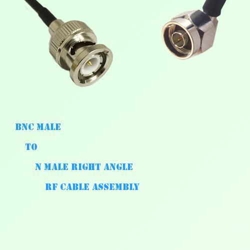 BNC Male to N Male Right Angle RF Cable Assembly