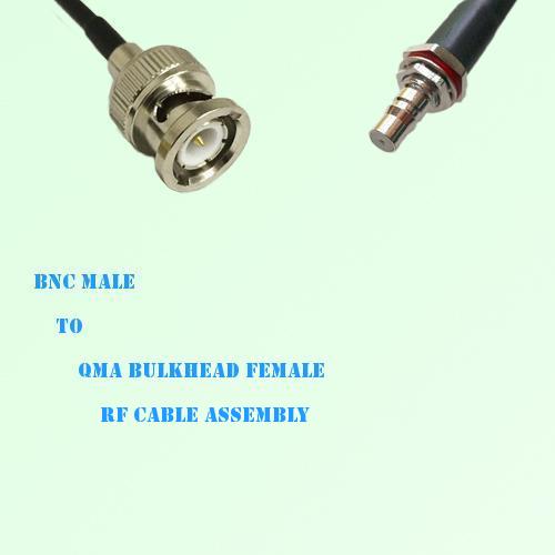 BNC Male to QMA Bulkhead Female RF Cable Assembly
