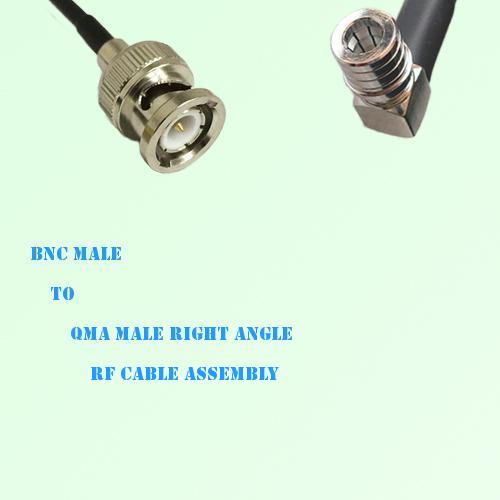 BNC Male to QMA Male Right Angle RF Cable Assembly