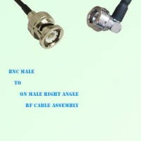 BNC Male to QN Male Right Angle RF Cable Assembly