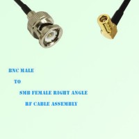 BNC Male to SMB Female Right Angle RF Cable Assembly