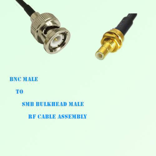 BNC Male to SMB Bulkhead Male RF Cable Assembly