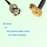 BNC Male to SMC Female Right Angle RF Cable Assembly
