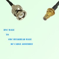 BNC Male to SMC Bulkhead Male RF Cable Assembly
