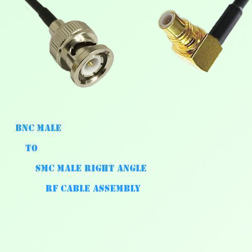 BNC Male to SMC Male Right Angle RF Cable Assembly