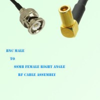 BNC Male to SSMB Female Right Angle RF Cable Assembly