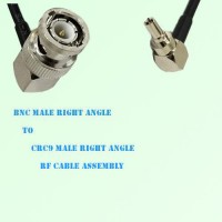 BNC Male Right Angle to CRC9 Male Right Angle RF Cable Assembly
