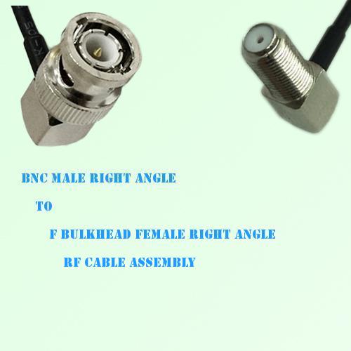 BNC Male R/A to F Bulkhead Female R/A RF Cable Assembly
