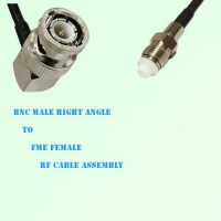 BNC Male Right Angle to FME Female RF Cable Assembly
