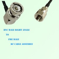 BNC Male Right Angle to FME Male RF Cable Assembly