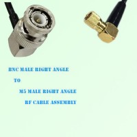 BNC Male R/A to Microdot 10-32 M5 Male R/A RF Cable Assembly