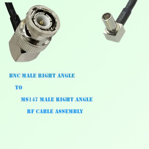 BNC Male Right Angle to MS147 Male Right Angle RF Cable Assembly BNC Male Right Angle to MS147 Male Right Angle RF Cable Assembly