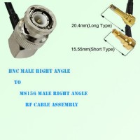BNC Male Right Angle to MS156 Male Right Angle RF Cable Assembly