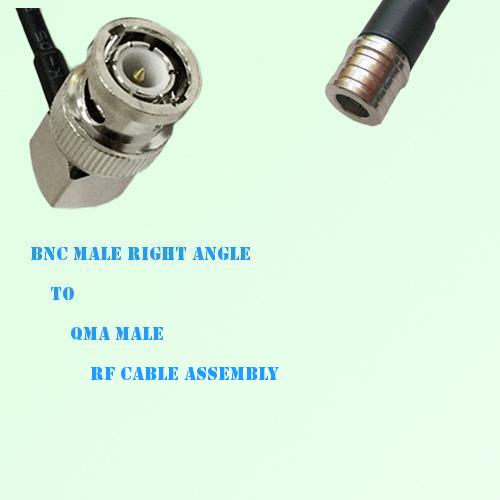 BNC Male Right Angle to QMA Male RF Cable Assembly