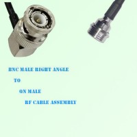 BNC Male Right Angle to QN Male RF Cable Assembly