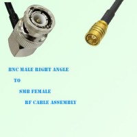 BNC Male Right Angle to SMB Female RF Cable Assembly