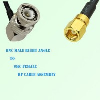 BNC Male Right Angle to SMC Female RF Cable Assembly