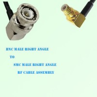 BNC Male Right Angle to SMC Male Right Angle RF Cable Assembly