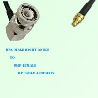 BNC Male Right Angle to SMP Female RF Cable Assembly