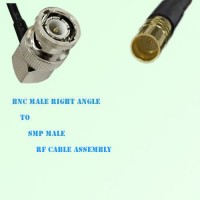 BNC Male Right Angle to SMP Male RF Cable Assembly