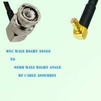 BNC Male Right Angle to SSMB Male Right Angle RF Cable Assembly