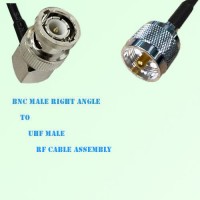 BNC Male Right Angle to UHF Male RF Cable Assembly
