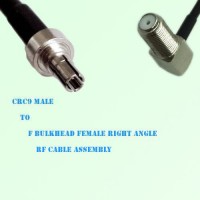 CRC9 Male to F Bulkhead Female Right Angle RF Cable Assembly