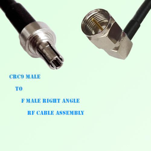 CRC9 Male to F Male Right Angle RF Cable Assembly CRC9 Male to F Male Right Angle RF Cable Assembly