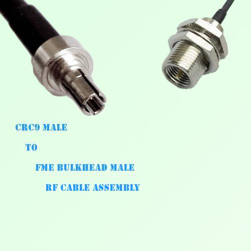 CRC9 Male to FME Bulkhead Male RF Cable Assembly