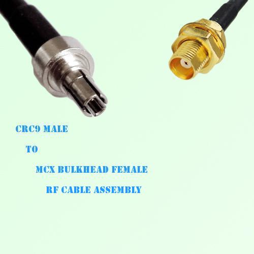 CRC9 Male to MCX Bulkhead Female RF Cable Assembly