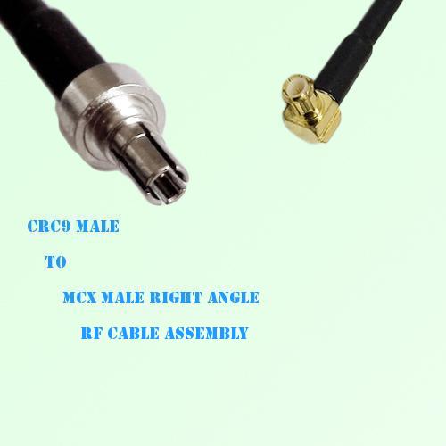 CRC9 Male to MCX Male Right Angle RF Cable Assembly