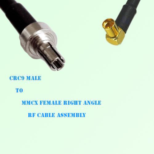 CRC9 Male to MMCX Female Right Angle RF Cable Assembly CRC9 Male to MMCX Female Right Angle RF Cable Assembly