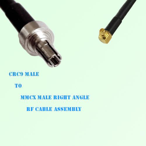 CRC9 Male to MMCX Male Right Angle RF Cable Assembly