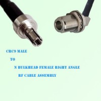 CRC9 Male to N Bulkhead Female Right Angle RF Cable Assembly