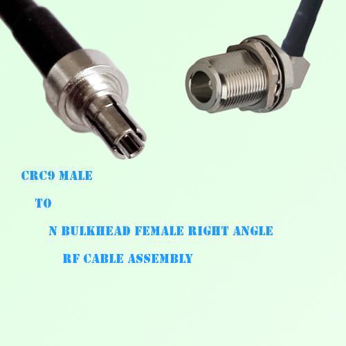 CRC9 Male to N Bulkhead Female Right Angle RF Cable Assembly
