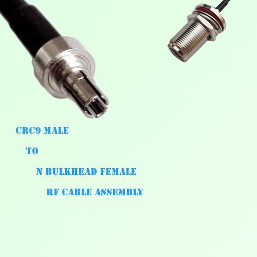 CRC9 Male to N Bulkhead Female RF Cable Assembly CRC9 Male to N Bulkhead Female RF Cable Assembly