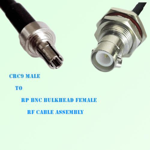 CRC9 Male to RP BNC Bulkhead Female RF Cable Assembly CRC9 Male to RP BNC Bulkhead Female RF Cable Assembly