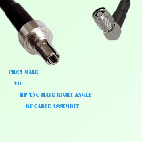 CRC9 Male to RP TNC Male Right Angle RF Cable Assembly CRC9 Male to RP TNC Male Right Angle RF Cable Assembly