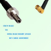 CRC9 Male to SSMA Male Right Angle RF Cable Assembly