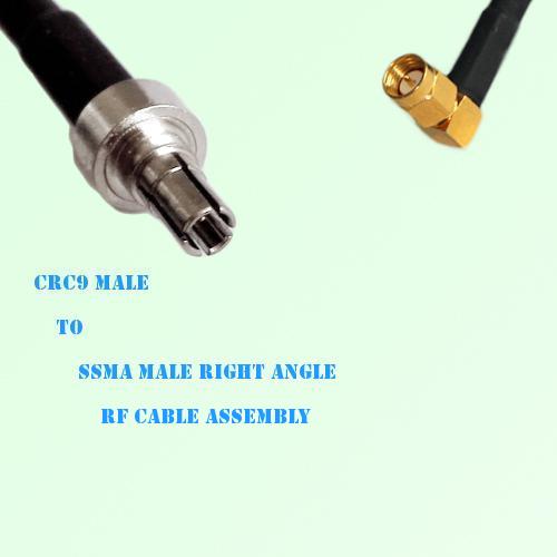 CRC9 Male to SSMA Male Right Angle RF Cable Assembly CRC9 Male to SSMA Male Right Angle RF Cable Assembly