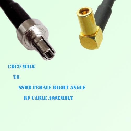 CRC9 Male to SSMB Female Right Angle RF Cable Assembly CRC9 Male to SSMB Female Right Angle RF Cable Assembly