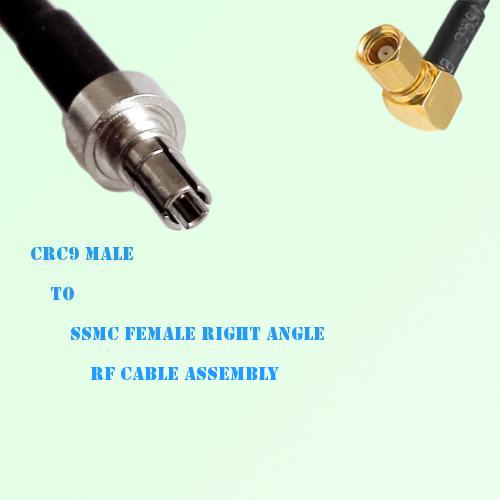 CRC9 Male to SSMC Female Right Angle RF Cable Assembly CRC9 Male to SSMC Female Right Angle RF Cable Assembly