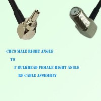 CRC9 Male R/A to F Bulkhead Female R/A RF Cable Assembly