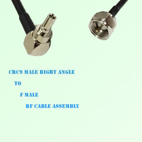 CRC9 Male Right Angle to F Male RF Cable Assembly CRC9 Male Right Angle to F Male RF Cable Assembly