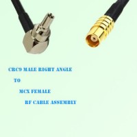 CRC9 Male Right Angle to MCX Female RF Cable Assembly
