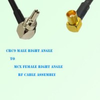 CRC9 Male Right Angle to MCX Female Right Angle RF Cable Assembly