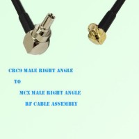 CRC9 Male Right Angle to MCX Male Right Angle RF Cable Assembly