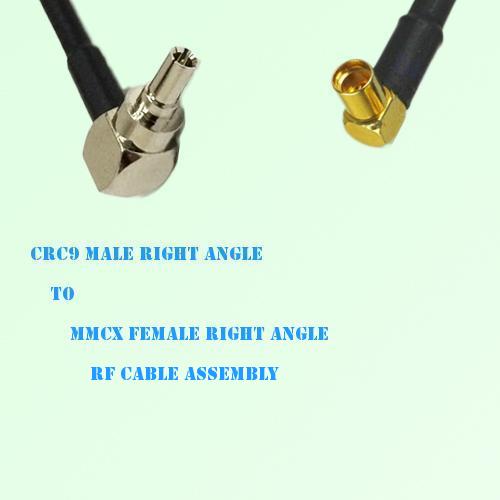 CRC9 Male Right Angle to MMCX Female Right Angle RF Cable Assembly