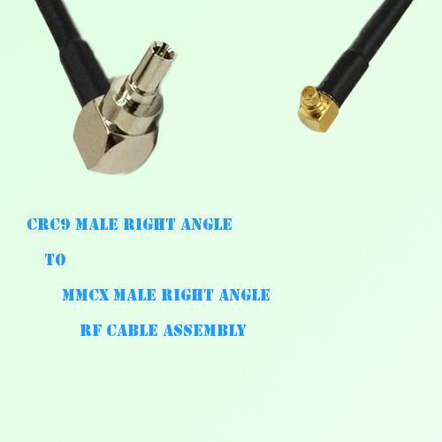 CRC9 Male Right Angle to MMCX Male Right Angle RF Cable Assembly