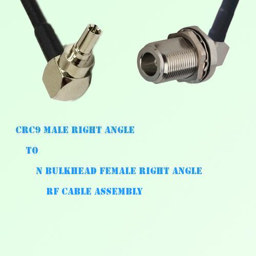 CRC9 Male R/A to N Bulkhead Female R/A RF Cable Assembly